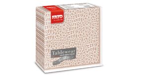 Airlaid Middagsservietter -  Croc Skin - Cappuccino - 50 stk. -