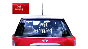 Bilpynt - Sticker Just Married