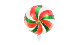 Folie Ballon  - Candy ,45cm, Grn/Rd