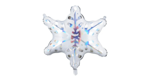 Folie Ballon  -Snowflake, 64x66 cm, holographic