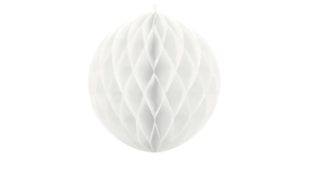 Honeycomb Ball - White - 30 cm - 1 stk./ps