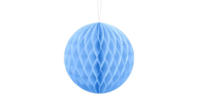 Honeycomb Ball - Light Blue - 30 cm - 1 stk./ps