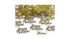 Guld Metallic Konfetti - Happy Newyear - 3 gram/ps